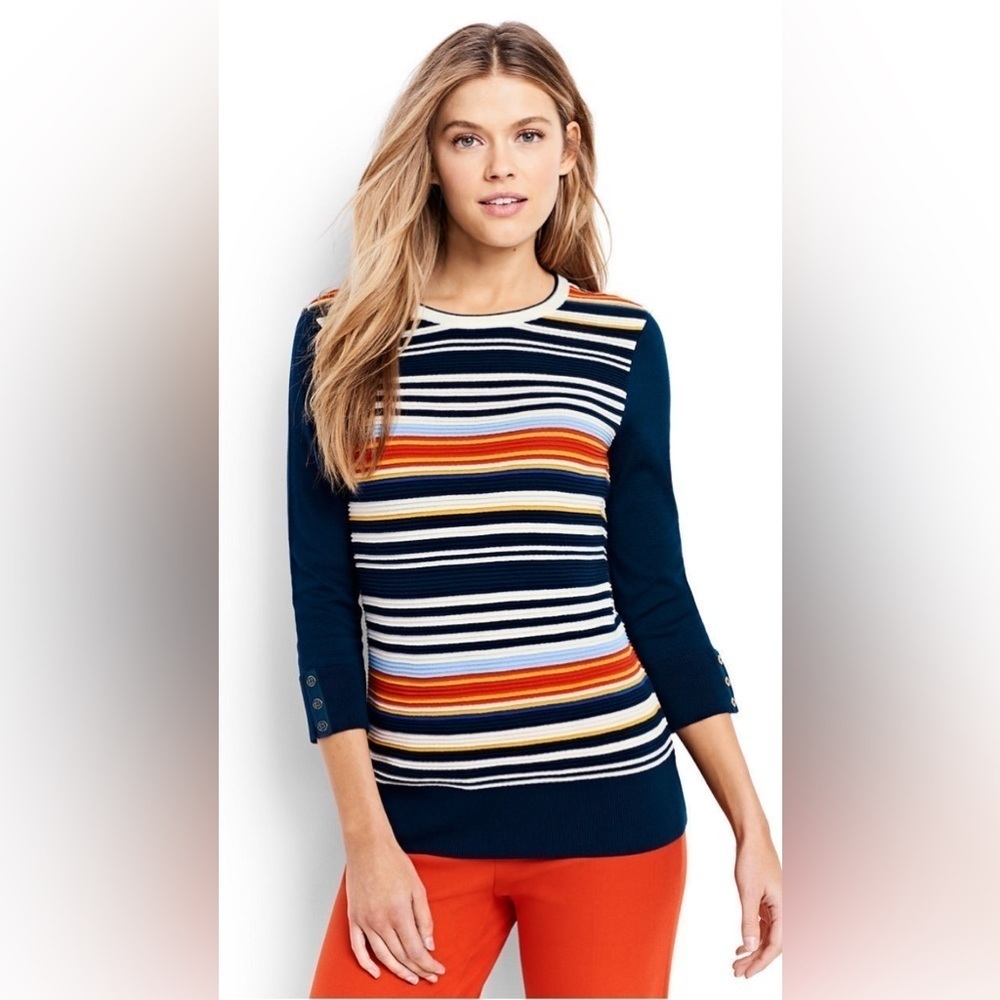 Lands End Supima Cotton Sweater M/T 10-12